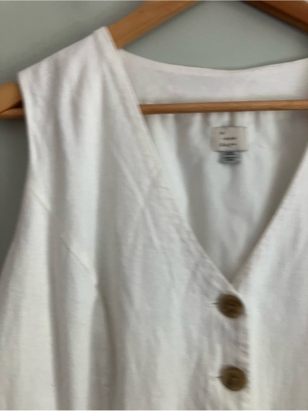 A NEW DAY White Linen Blend Minimalistic Light Weight Vest XXL - Picture 3 of 11